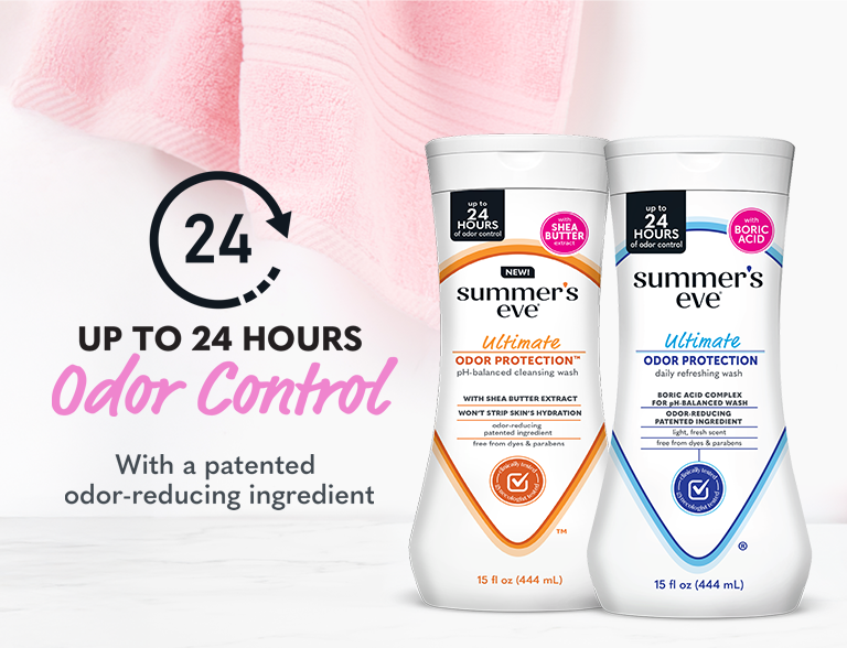 Up to 24 hrs odor control